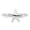 Lex & Lu Sterling Silver Polished Starfish Ring- 5 - Lex & Lu