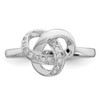 Lex & Lu Sterling Silver CZ Knot Ring- 5 - Lex & Lu