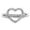 Lex & Lu Sterling Silver Polished CZ Heart Ring LAL44685- 5 - Lex & Lu