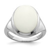 Lex & Lu Sterling Silver White Agate Ring LAL44691 - Lex & Lu