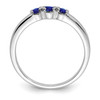Lex & Lu Sterling Silver Polished Sapphire Ring- 2 - Lex & Lu