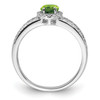 Lex & Lu Sterling Silver Polished Peridot & White Topaz Ring- 2 - Lex & Lu