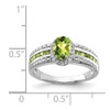 Lex & Lu Sterling Silver Polished Peridot & White Topaz Ring- 4 - Lex & Lu