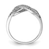 Lex & Lu Sterling Silver Diamond Infinity Symbol Ring- 2 - Lex & Lu