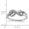 Lex & Lu Sterling Silver Diamond Infinity Symbol Ring- 5 - Lex & Lu