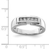 Lex & Lu Sterling Silver Men's Polished Diamond Ring LAL44788- 4 - Lex & Lu