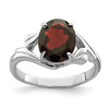 Lex & Lu Sterling Silver Garnet Ring LAL44830 - Lex & Lu