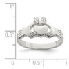 Lex & Lu Sterling Silver Claddagh Ring LAL44859- 3 - Lex & Lu