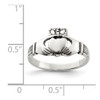 Lex & Lu Sterling Silver Antiqued Claddagh Ring LAL44863- 3 - Lex & Lu