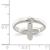 Lex & Lu Sterling Silver Solid Cross Dangle Ring- 3 - Lex & Lu