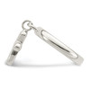 Lex & Lu Sterling Silver Solid Cross Dangle Ring- 4 - Lex & Lu