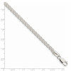 Lex & Lu Sterling Silver 4mm Round Spiga Chain Necklace- 4 - Lex & Lu