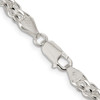 Lex & Lu Sterling Silver 5mm Round Spiga Chain Necklace- 3 - Lex & Lu
