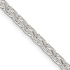 Lex & Lu Sterling Silver 3.5mm D/C Round Spiga Chain Necklace - Lex & Lu