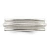 Lex & Lu Sterling Silver 7mm Brushed Fancy Band LAL44957- 4 - Lex & Lu