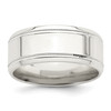 Lex & Lu Sterling Silver 8mm Polished Fancy Band LAL44960 - Lex & Lu