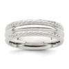 Lex & Lu Sterling Silver 6mm Polished Fancy Band LAL44966 - Lex & Lu