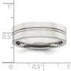 Lex & Lu Sterling Silver 6mm Brushed Fancy Band LAL44969- 5 - Lex & Lu