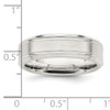 Lex & Lu Sterling Silver 6mm Brushed Fancy Band LAL44973- 5 - Lex & Lu