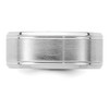 Lex & Lu Sterling Silver 8mm Brushed Fancy Band LAL44975- 4 - Lex & Lu