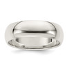 Lex & Lu Sterling Silver 7mm Half-Round Band - Lex & Lu