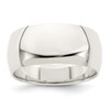 Lex & Lu Sterling Silver 9mm Half-Round Band - Lex & Lu