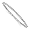 Lex & Lu Sterling Silver w/Rhodium 93 Stone CZ Bangle - Lex & Lu