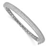 Lex & Lu Sterling Silver Pave Rhodium-plated 283 Stone CZ Bangle - Lex & Lu