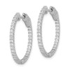 Lex & Lu Sterling Silver w/Rhodium CZ 66 Stone In & Out Hoop Earrings - 2 - Lex & Lu