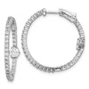 Lex & Lu Sterling Silver w/Rhodium CZ In & Out Hoop Earrings LAL45063 - Lex & Lu