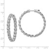 Lex & Lu Sterling Silver w/Rhodium CZ In & Out Hoop Earrings LAL45070 - 4 - Lex & Lu