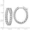 Lex & Lu Sterling Silver w/Rhodium CZ In & Out Oval Hoop Earrings LAL45105 - 4 - Lex & Lu