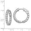 Lex & Lu Sterling Silver w/Rhodium CZ In & Out Hoop Earrings LAL45109 - 4 - Lex & Lu