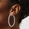 Lex & Lu Sterling Silver w/Rhodium CZ In & Out Hoop Earrings LAL45110 - 3 - Lex & Lu