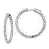 Lex & Lu Sterling Silver w/Rhodium CZ In & Out Round Hoop Earrings LAL45111 - Lex & Lu