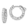 Lex & Lu Sterling Silver w/Rhodium CZ In & Out Hoop Earrings LAL45113 - Lex & Lu