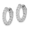 Lex & Lu Sterling Silver w/Rhodium CZ In & Out Hoop Earrings LAL45113 - 2 - Lex & Lu