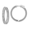 Lex & Lu Sterling Silver w/Rhodium CZ In & Out Hoop Earrings LAL45121 - Lex & Lu