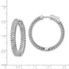 Lex & Lu Sterling Silver w/Rhodium CZ In & Out Hoop Earrings LAL45121 - 4 - Lex & Lu