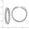 Lex & Lu Sterling Silver w/Rhodium CZ In & Out Heart Round Hoop Earrings - 4 - Lex & Lu