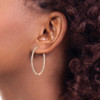 Lex & Lu Sterling Silver Rose G/P CZ In & Out Round Hoop Earrings LAL45158 - 3 - Lex & Lu