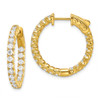 Lex & Lu Sterling Silver Yellow-plated CZ In & Out Round Hoop Earrings LAL45173 - Lex & Lu