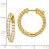 Lex & Lu Sterling Silver Yellow-plated CZ In & Out Round Hoop Earrings LAL45173 - 4 - Lex & Lu