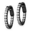 Lex & Lu Sterling Silver Black-plated CZ In & Out Hoop Earrings LAL45182 - 2 - Lex & Lu