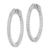 Lex & Lu Sterling Silver CZ 66 Stones In & Out Round Hoop Earrings - 3 - Lex & Lu