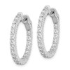 Lex & Lu Sterling Silver CZ 40 Stones In & Out Round Hoop Earrings LAL45195 - 2 - Lex & Lu