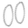 Lex & Lu Sterling Silver CZ 54 Stones In & Out Round Hoop Earrings - 2 - Lex & Lu