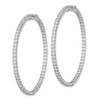 Lex & Lu Sterling Silver CZ 124 Stones In & Out Round Hoop Earrings - 2 - Lex & Lu