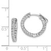 Lex & Lu Sterling Silver w/Rhodium CZ In & Out Hinged Hoop Earrings LAL45202 - 4 - Lex & Lu