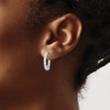 Lex & Lu Sterling Silver w/Rhodium CZ In & Out Hinged Hoop Earrings LAL45213 - 3 - Lex & Lu